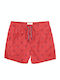 Double Men's Swimwear Bermuda Red with Patterns