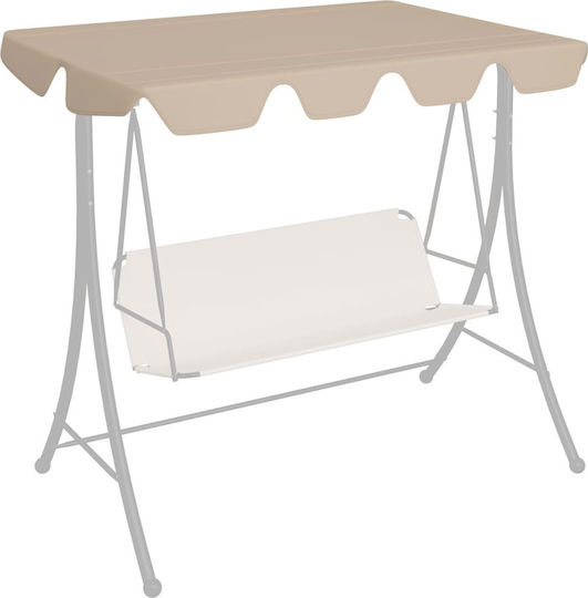 vidaXL Überdachung für Wiege Beige mit PVC-Beschichtung 1.86x2.48m