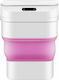 ZSW-L11 Κάδος Απορριμμάτων Πλαστικός White-Pink με Φωτοκύτταρο 8lt
