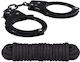 Nanma Metal Sex Extra Cuffs & Love Rope Белезници в Черен Цвят