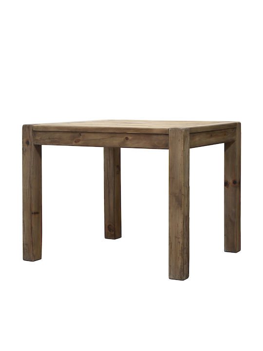 Lomma Tisch Speisesaal aus Massivholz Walnuss 85x85x76cm