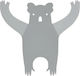 Tresxics Koala Kinder Wandhaken Mehrfachhaken Wandmontiert Metallisch Grey 20x18.5cm 1Stück