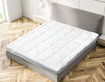 Beauty Home Mattress Topper Cool Max King Size Foam with Elastic Straps 180x200x3.5cm