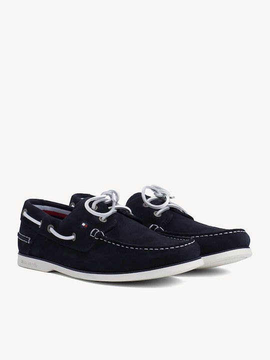 Suede Ανδρικά Boat Shoes σε Μπλε Χρώμα