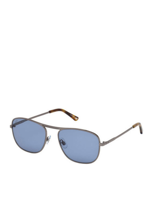 Web Sunglasses with Brown Metal Frame and Blue Lens WE0199 08V