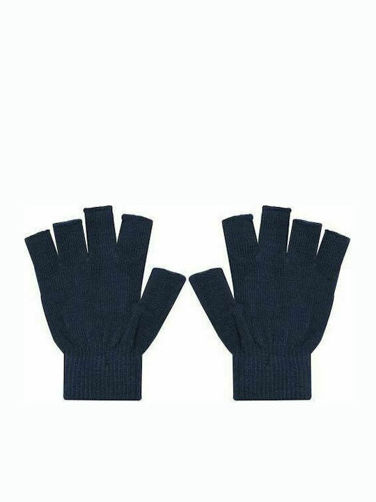 Stamion Navy Μπλε Γυναικεία Γάντια με Κομμένα Δ...