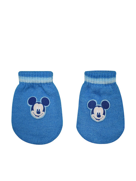 Stamion Kids Gloves Knitted for Newborn Light Blue