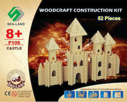 Anelixi Wooden Construction Toy Assembly Construction: Castle for 8+ years