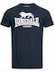 Lonsdale Erney Ανδρικό T-shirt Navy Μπλε με Λογότυπο