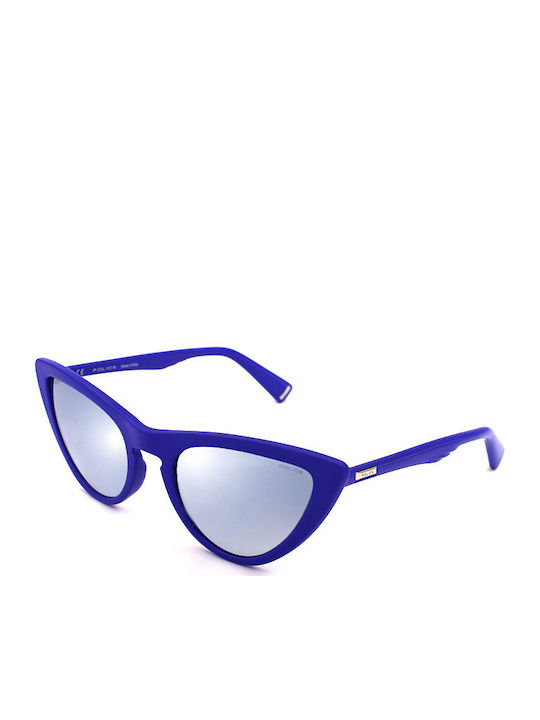 Police Women's Sunglasses with Blue Plastic Fra...