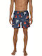 Lamar Men's Swimwear Shorts Oxford Blue with Prints