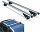 Carman Carman Autodachträger Aluminium 120cm Universell mit Dachträgerfüßen und Schloss Silber