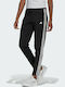 Adidas 3 Stripes 7/8 Παντελόνι Γυναικείας Φόρμας Μαύρο