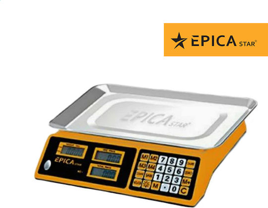 Epica Star Electronic Retail Scale with Weighing Capacity of 40kg and Division 5gr