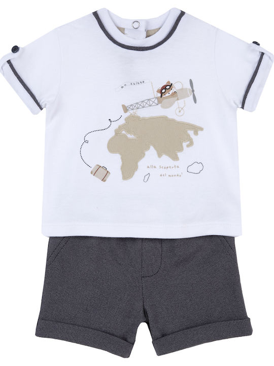 Kids' Set with Shorts Summer 2pcs White Travel