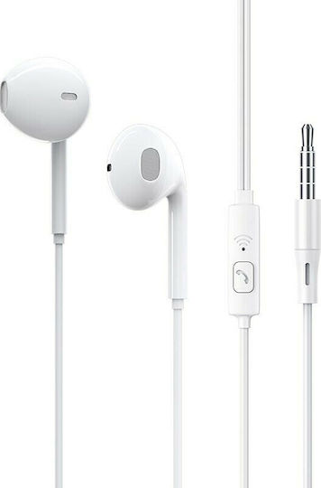 Borofone BM54 Maya Earbuds Handsfree με Βύσμα 3.5mm Λευκό