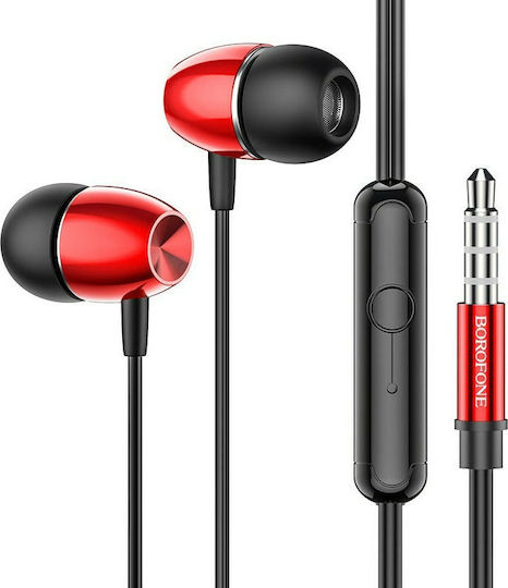 Borofone BM57 Platinum In-Ear Freihändig Kopfhörer mit Stecker 3.5mm Rot