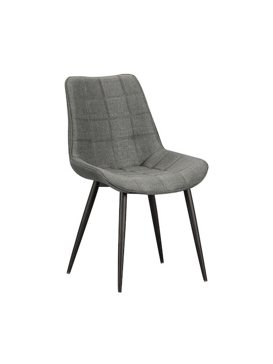 Denis Dining Room Fabric Chair Grey 56x61x85cm