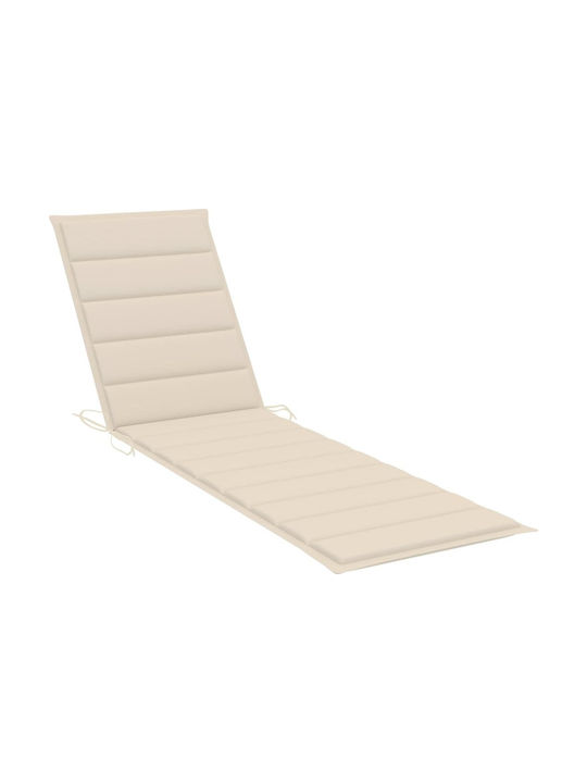 vidaXL Sun Lounger Cushion Cream 200x50cm.