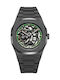 D1 Milano Skeleton Watch Automatic with Black Metal Bracelet