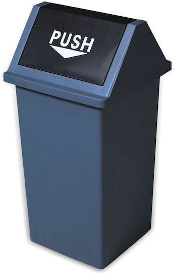 Delta Cleaning Plastic Waste Bin with Floating Lid Grey 55lt
