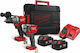 Milwaukee M18 FPP2T2-502X Set Mașină de găurit cu impact & Șurubelniță cu impact 18V cu 2 baterii 5Ah și husă