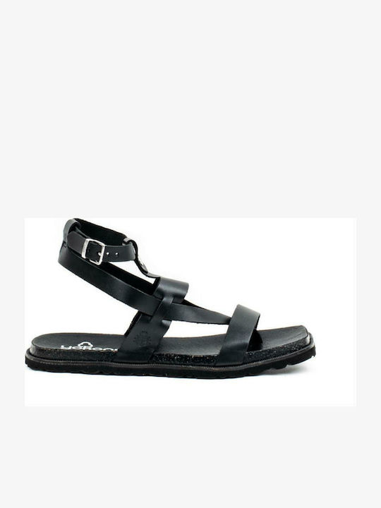 Rodas 007 Sandale Casual Damă de Piele Anatomici Negru