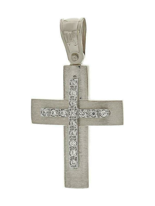 Q-Jewellery Women's White Gold Cross 14K