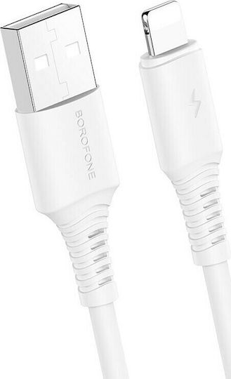 Borofone USB to Lightning Cable Λευκό 1m (BX47 Coolway)