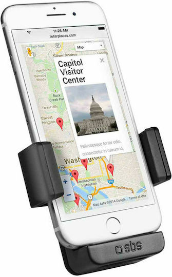 SBS Ventilation Slot Car Mobile & Tablet Mount with Adjustable Hooks Black