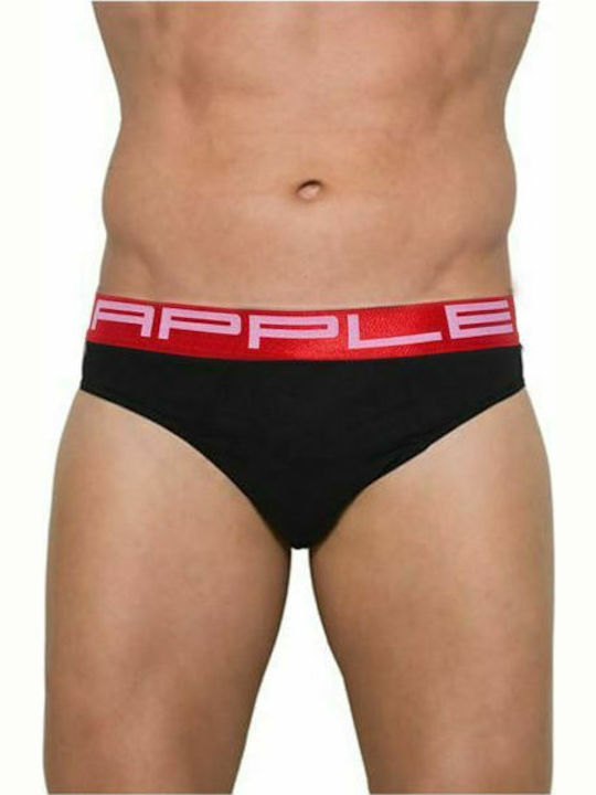 Apple Boxer Herren Slips Schwarz 1Packung