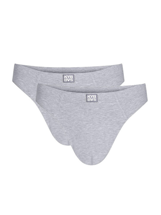 Kybbvs Ανδρικά Σλιπ Γκρί 2Pack