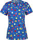 B-Well Bambina Femei Bluză medicală Multicolor