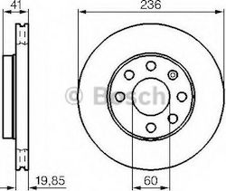 Bosch Bremsscheiben 2Stück für Chevrolet Aveo / Funke Daewoo Kalos Opel Ascona / Astra / Corsa / Kadett