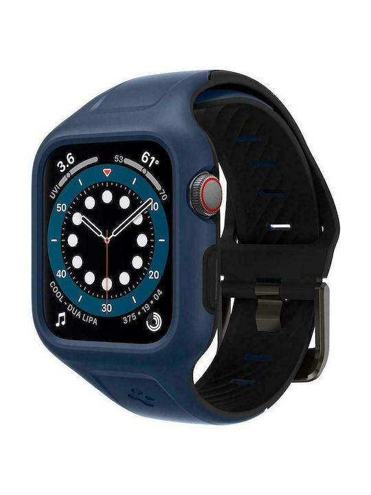 Spigen Liquid Air Pro Carcasă de Silicon în culoarea Albastru pentru Apple Watch 44mm