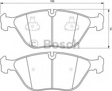 Bosch Set Plăcuțe de Frână Partea Din Față 2 Bucăți Pentru Audi A4 A8 TT BMW Z8 Chrysler Crossfire Mercedes-Benz SLK Volkswagen Golf Passat BMW Audi VW Chrysler Mercedes-Benz