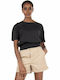 Only Women's Summer Blouse Cotton Short Sleeve Black