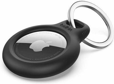 Belkin Secure Holder Keyring Schlüsselbund-Etui für AirTag Silikon in Schwarz Farbe
