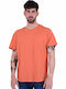 Tom Tailor 1025133-26184 Men's Short Sleeve T-shirt Orange 1025133-26184