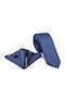 Legend Accessories Herren Krawatten Set Synthetisch,Polyester/Cotton/Leather Monochrom in Blau Farbe