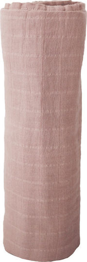 Mushie Muslin Swaddle Wrap Pink 120x120cm.