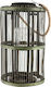 Zen Collection Floortop Wooden Lantern Green-Coffee 17.5x29x45.5cm