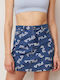 Fila Mia Denim High Waist Midi Skirt in Blue color