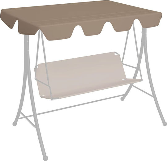 vidaXL Überdachung für Wiege Braun mit PVC-Beschichtung 1.46x2.10m