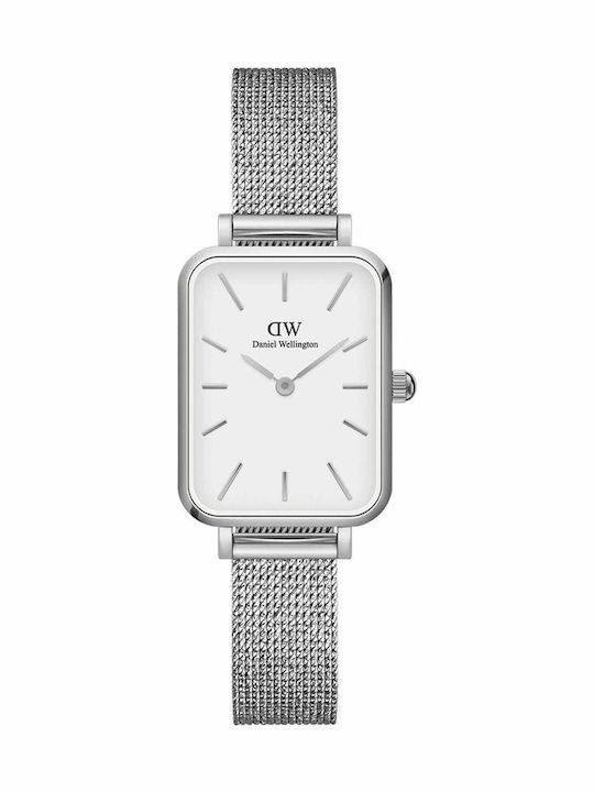 Daniel Wellington Quadro Pressed Uhr mit Silber...