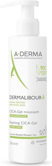 A-Derma Dermalibour+ Cica Face Cleansing Gel with Soothing Action 200ml