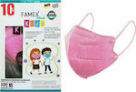 Famex Μάσκα Προστασίας FFP2 NR για Παιδιά σε Ροζ χρώμα 50τμχ