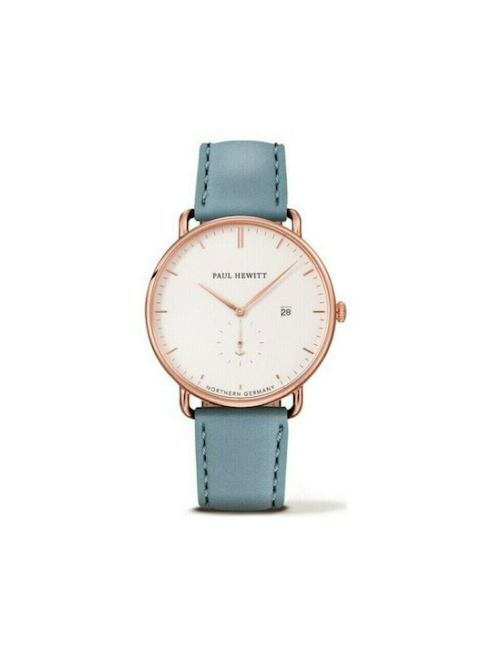 Paul Hewitt Watch Battery with Blue Leather Strap
