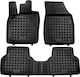 Rezaw Plast Set of Front and Rear Mats 3pcs Tray Type for Volkswagen ID.3 2019+ Black