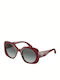 Giorgio Armani Women's Sunglasses with Burgundy Plastic Frame and Black Gradient Lens AR8110 511611